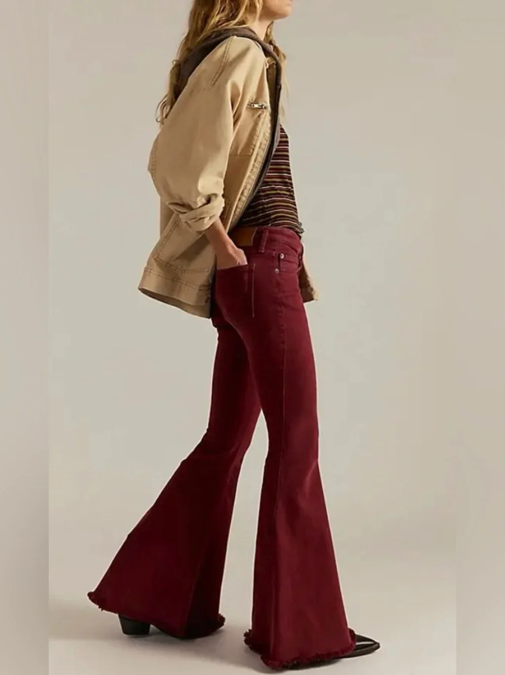 NWT Free People Emre Low Rise Flare Jeans - Picture 2 of 15